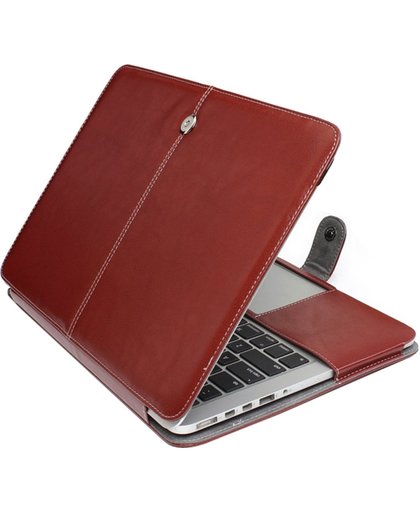 MobiGear Leather Case Bruin voor Apple MacBook Pro Retina 15 inch