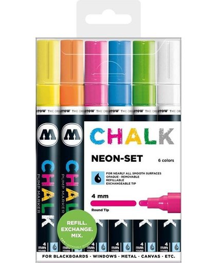 Molotow Chalkmarker 4mm round set neon