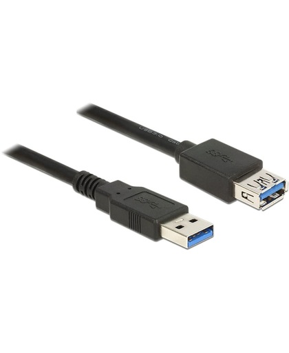 DeLOCK 85058 5m USB A USB A Mannelijk Vrouwelijk Zwart USB-kabel