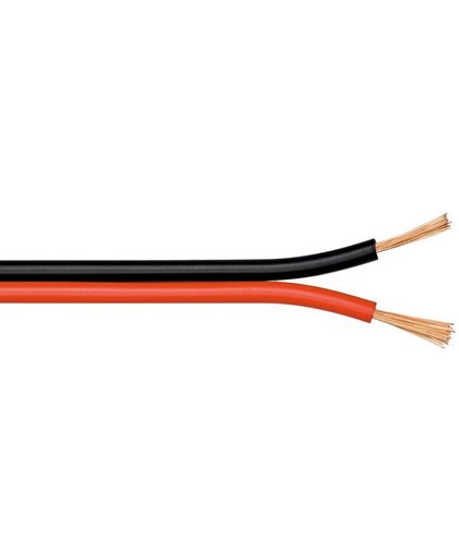 Goobay Luidspreker kabel 2x 0,50 mm / rood/zwart (koper) - 100 meter