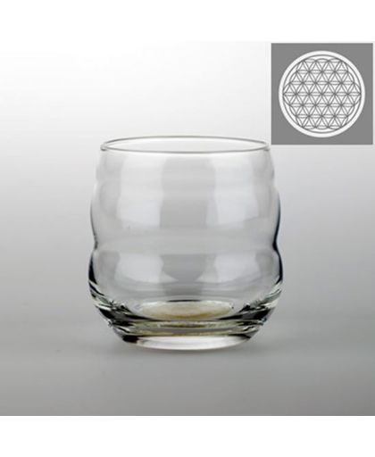 Nature's Design Drinkglas Mythos met Bloem des Levens wit (250 ml)