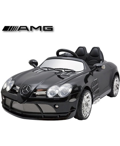 Kinderauto - Accu auto - elektrische auto "Mercedes SLR McLaren AMG" - licentie - 12V7AH batterij, 2 motoren 2,4 GHz afstandsbediening, MP3 Zwart