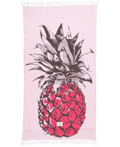 Mycha Ibiza – strandlaken – strandhanddoek – kikoy – ananas – roze – 100% katoen