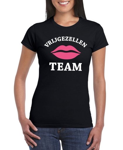 Vrijgezellenfeest Team t-shirt zwart dames S