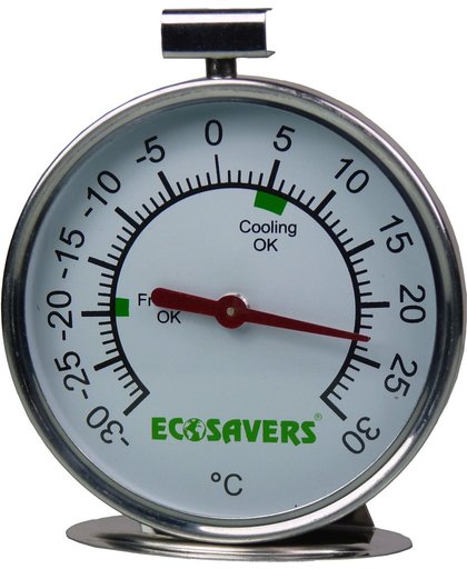 Ecosavers Koelkast Thermometer voor koelkast en vriezer - Helpt de juiste temperatuursinstelling te krijgen