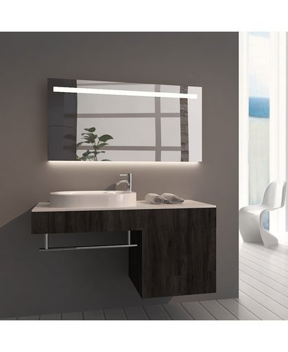 Badkamerspiegel Ambi 140x60cm Geintegreerde LED Verlichting Verwarming Anti Condens met Lichtschakelaar