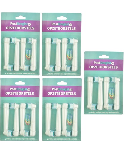 Universele Opzetborstels geschikt voor Oral-B 20 stuks/ Postdrogist Huismerk / Universele opzetstukjes