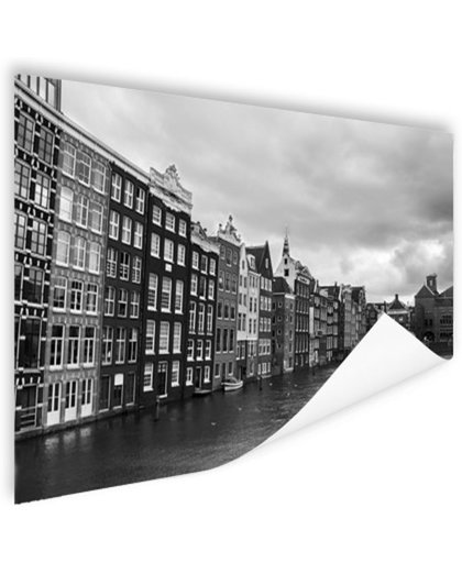 FotoCadeau.nl - Amsterdamse grachten zwart-wit  Poster 180x120 cm - Foto print op Poster (wanddecoratie)