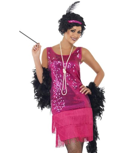 Funtime Flapper Kostuum | Roze charleston jurkje maat XL (48-50)