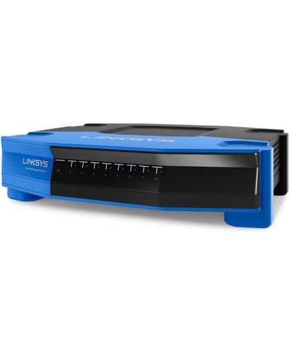 Linksys SE4008 Gigabit Ethernet (10/100/1000) Zwart, Blauw
