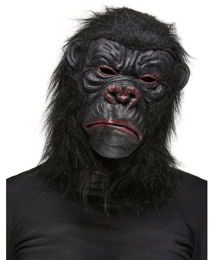 Zwart gorilla masker voor volwassenen  - Verkleedmasker - One size