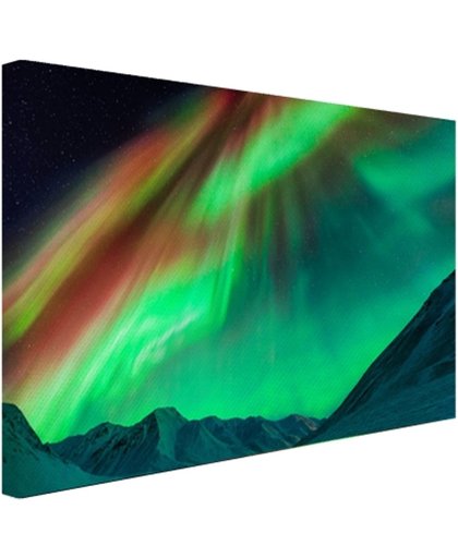 FotoCadeau.nl - Gigantisch noorderlicht in Alaska Canvas 120x80 cm - Foto print op Canvas schilderij (Wanddecoratie)