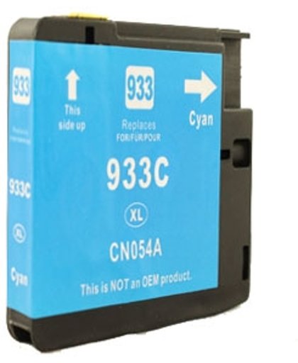 Toners-kopen.nl HP-933XL CN054AE cyaan  alternatief - compatible inkt cartridge voor Hp 933Xl cyan Officejet 6600