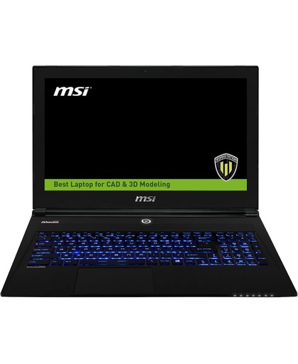 MSI Workstation WS60 6QJ-060BE notebook Zwart Mobiel werkstation 39,6 cm (15.6") 3840 x 2160 Pixels 2,8 GHz Intel® Xeon® E3 v5 E3-1505MV5