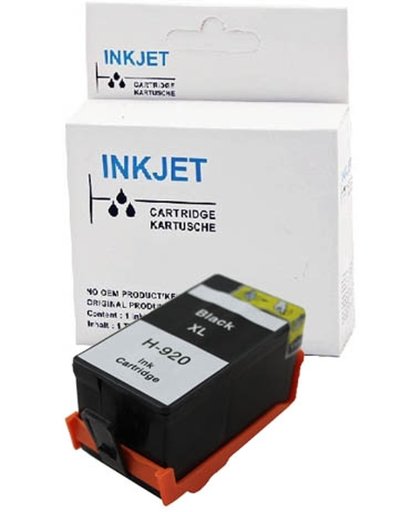 Toners-kopen.nl HP-920XL HP 920XL CD971AE Verpakking : wit Label alternatief - compatible inkt cartridge voor Hp 920Xl zwart wit Label