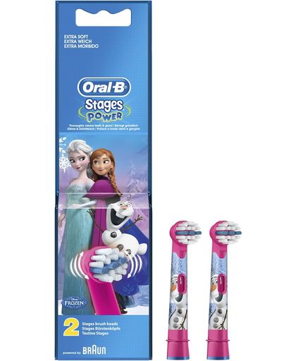Oral-B Stages Power met Disney Frozen Figuren - 2 Stuks - Opzetborstels