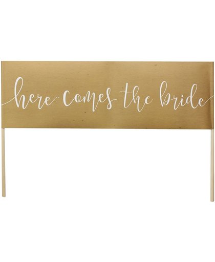 Here Comes The Bride bord - decoratie huwelijk