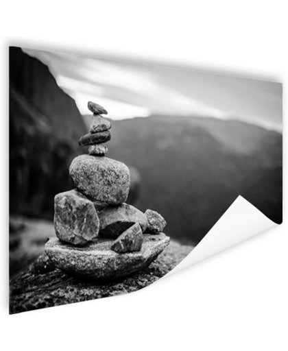 FotoCadeau.nl - Balancerende stenen in Noorwegen Poster 90x60 cm - Foto print op Poster (wanddecoratie)