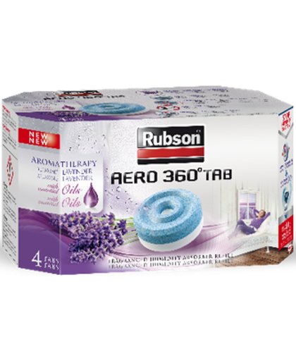 Rubson AERO 360 Navulling Vochtopnemer Vochtvanger Vochtwering - 4 pcs - Lavendel