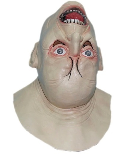 Halloween eng Masker met hoofd op zijn kop - Up side down creepy Mask