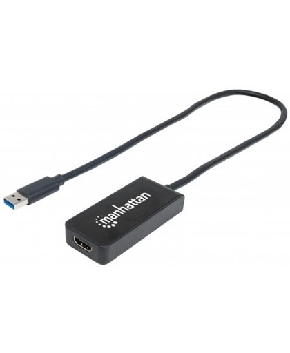 Manhattan 152259 USB 3.0 Type-A HDMI Zwart kabeladapter/verloopstukje