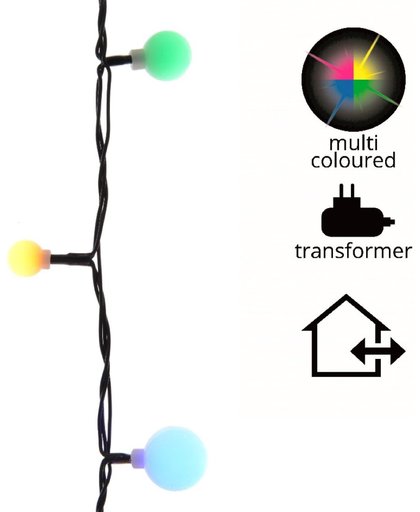 LED cherry lights 3 maten buit/9m-120L/zwart/multi