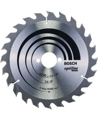 Bosch - Cirkelzaagblad Optiline Wood 190 x 30 x 2,0 mm, 24