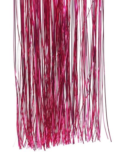 Fuchsia roze kerstversiering folie slierten 50 cm