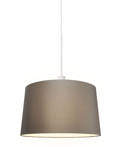 QAZQA Combi 1 - Hanglamp met lampenkap - 1 lichts - Ø 450 mm - Taupe