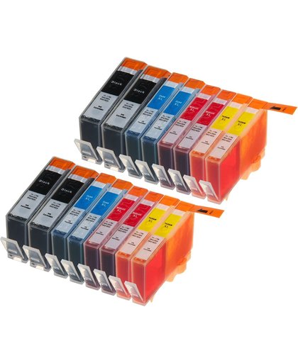 Merkloos – Inktcartridge / Alternatief voor de HP 364 inktcartridges, set van 16 stuks. Zwart / Cyaan / Magenta / Geel /  Hoge Capaciteit