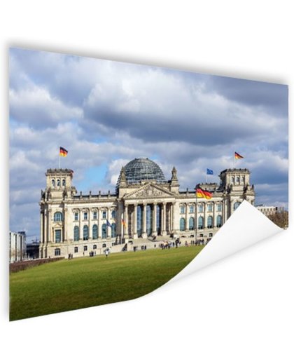 FotoCadeau.nl - Reichstag gebouw bewolkt Poster 60x40 cm - Foto print op Poster (wanddecoratie)
