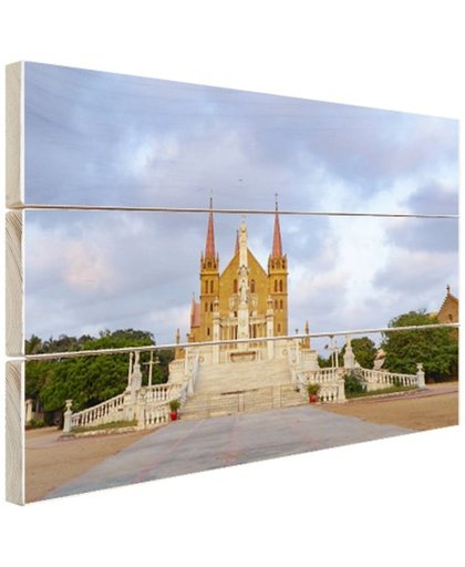 FotoCadeau.nl - St Patrick kathedraal Hout 60x40 cm - Foto print op Hout (Wanddecoratie)