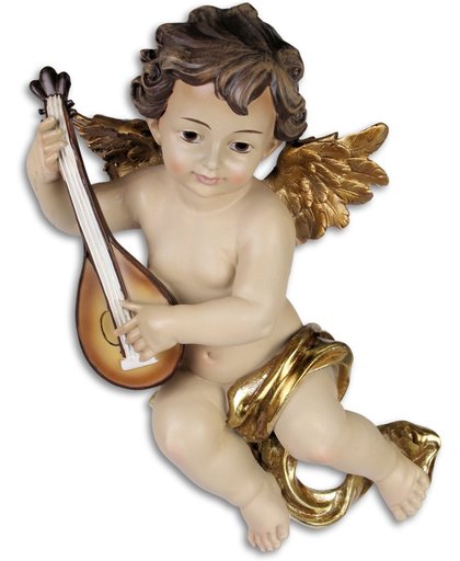 Harsen beeld van een banjo spelende engel