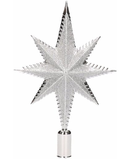 Zilveren piek ster vorm 19 cm