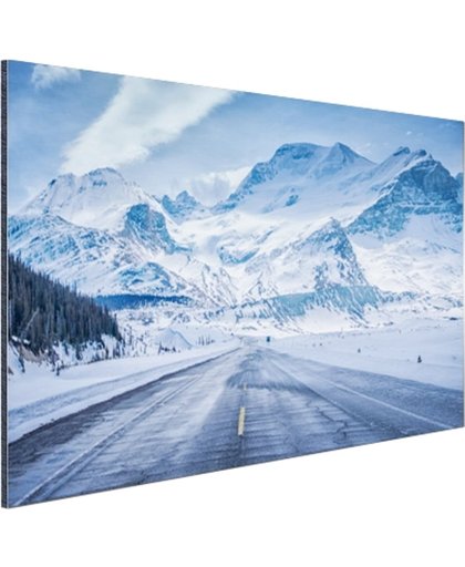 FotoCadeau.nl - Besneeuwde bergen Aluminium 90x60 cm - Foto print op Aluminium (metaal wanddecoratie)