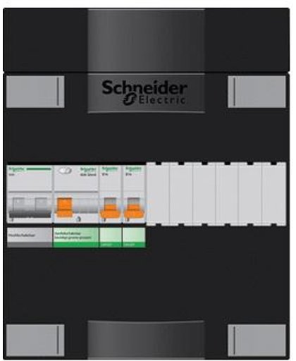 Schneider groepenkast 1 fase met 2 groepen en afmetingen 220x220 mm