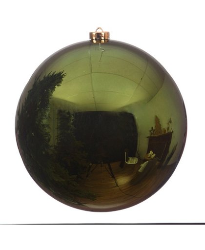 Grote raam/deur decoratie dennen groene kerstbal van 14 cm