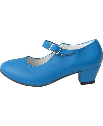 Spaanse Prinsessen Flamenco schoenen blauw - maat 26 (binnenmaat 17 cm)
