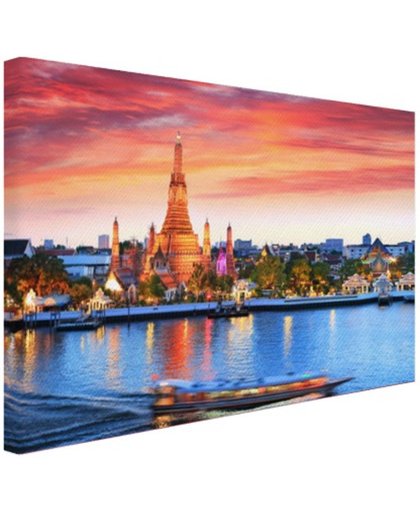 FotoCadeau.nl - Wat Arun Bangkok Canvas 120x80 cm - Foto print op Canvas schilderij (Wanddecoratie)