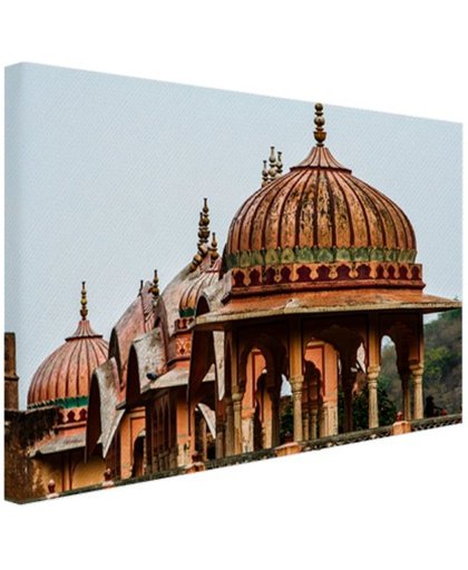 FotoCadeau.nl - Galtaji Tempel India Canvas 80x60 cm - Foto print op Canvas schilderij (Wanddecoratie)