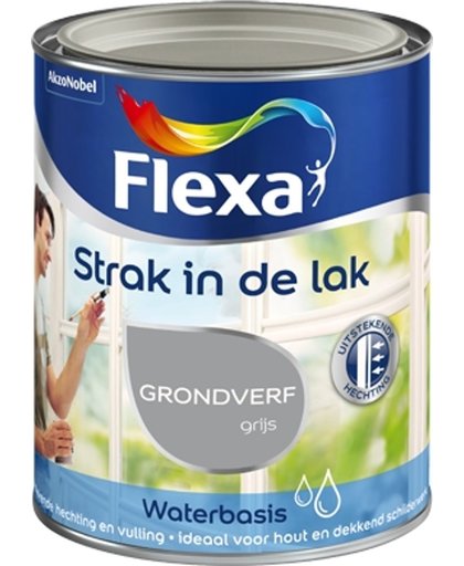 Flexa Strak In De Lak Grondverf - Watergedragen- 0,75 liter Grijs