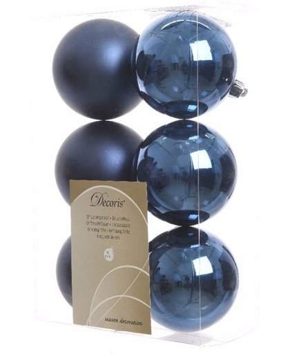 Onbreekbare blauwe kerstballen - 12 stuks - kerstversiering