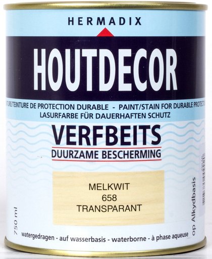 Hermadix Houtdecor verfbeits melkwit 658 750 ml