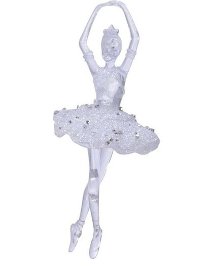 Transparante ballerina kerstversiering hangdecoratie 17,4 cm