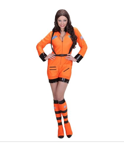 Science Fiction & Space Kostuum | Vrouwelijke Astronaute Oranje Miss Iss Kostuum | Medium | Carnaval kostuum | Verkleedkleding