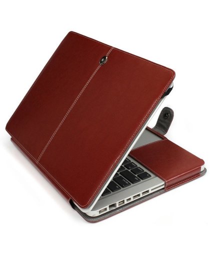 Laptophoes Voor MacBook Pro Retina 15 inch 2014 /2015 - Laptoptas met sluiting - Bruin