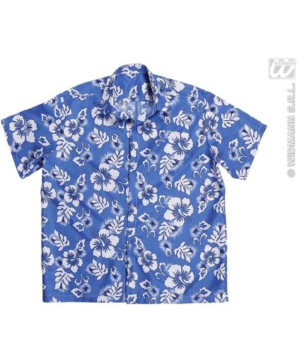 Hawaii & Carribean & Tropisch Kostuum | Hawaii Shirt Blauw XL | Man | XL | Carnaval kostuum | Verkleedkleding