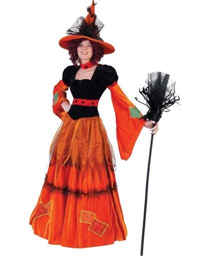 "Verkleedkostuum oranje heks voor dames Halloween pak - Verkleedkleding - Medium"