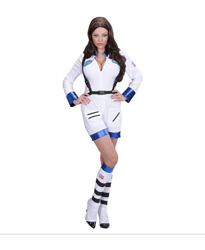 Science Fiction & Space Kostuum | Ms Space Vrouwelijke Astronaute Wit Kostuum | Medium | Carnaval kostuum | Verkleedkleding