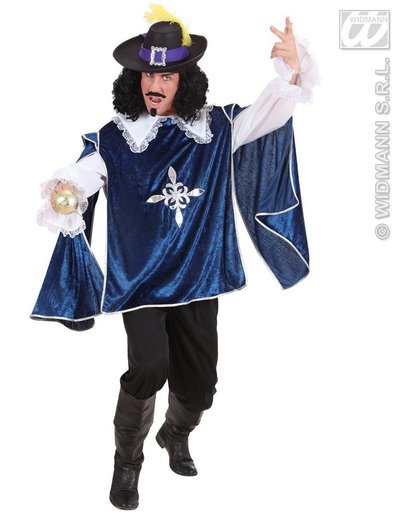 Musketier Kostuum | Musketier Dartagnan En Garde Blauw Kostuum Man | Large | Carnaval kostuum | Verkleedkleding